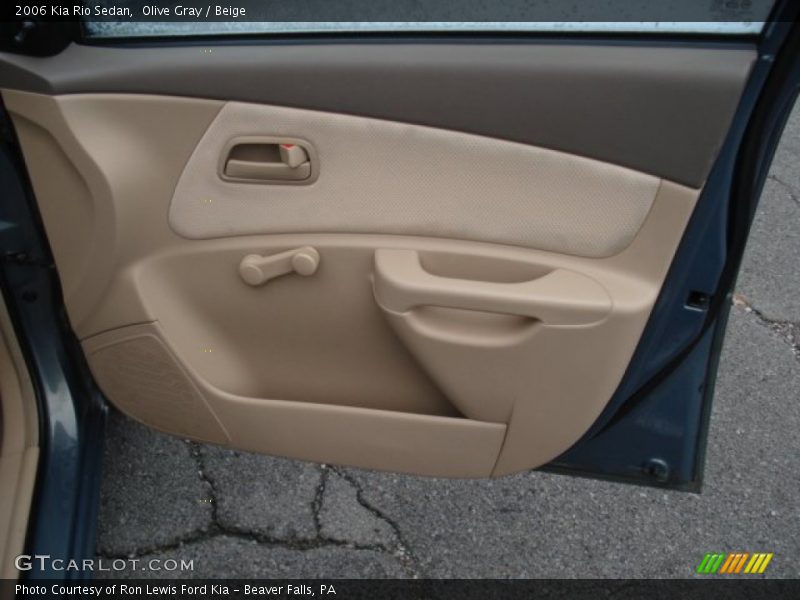 Olive Gray / Beige 2006 Kia Rio Sedan