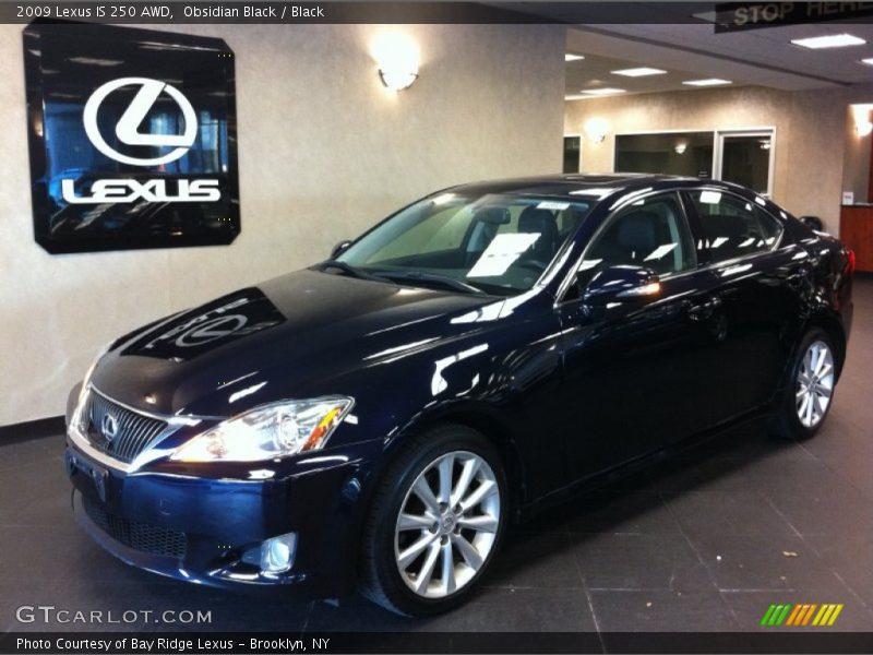 Obsidian Black / Black 2009 Lexus IS 250 AWD