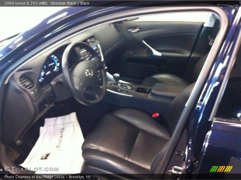 Obsidian Black / Black 2009 Lexus IS 250 AWD