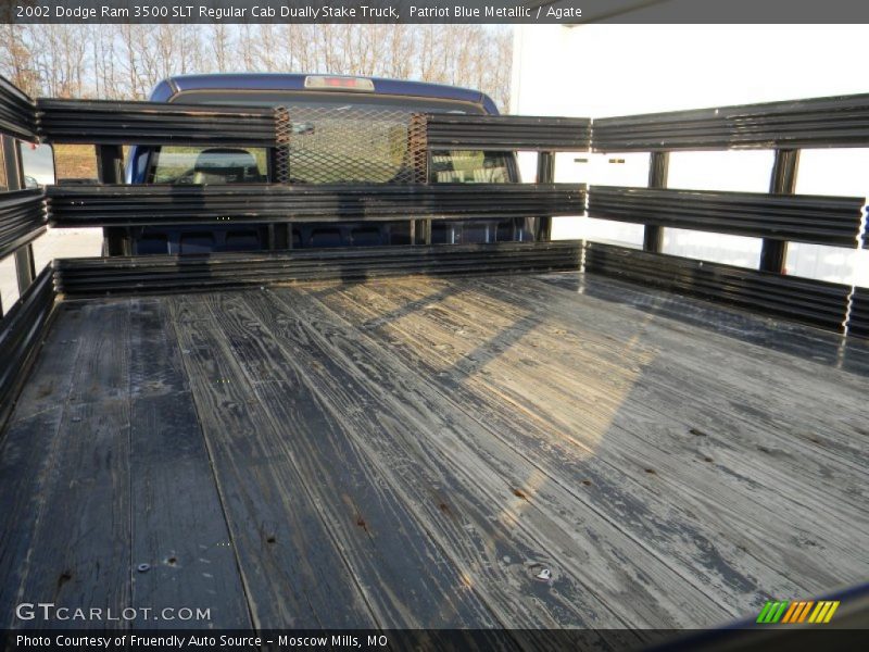 Patriot Blue Metallic / Agate 2002 Dodge Ram 3500 SLT Regular Cab Dually Stake Truck