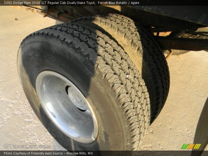 Patriot Blue Metallic / Agate 2002 Dodge Ram 3500 SLT Regular Cab Dually Stake Truck