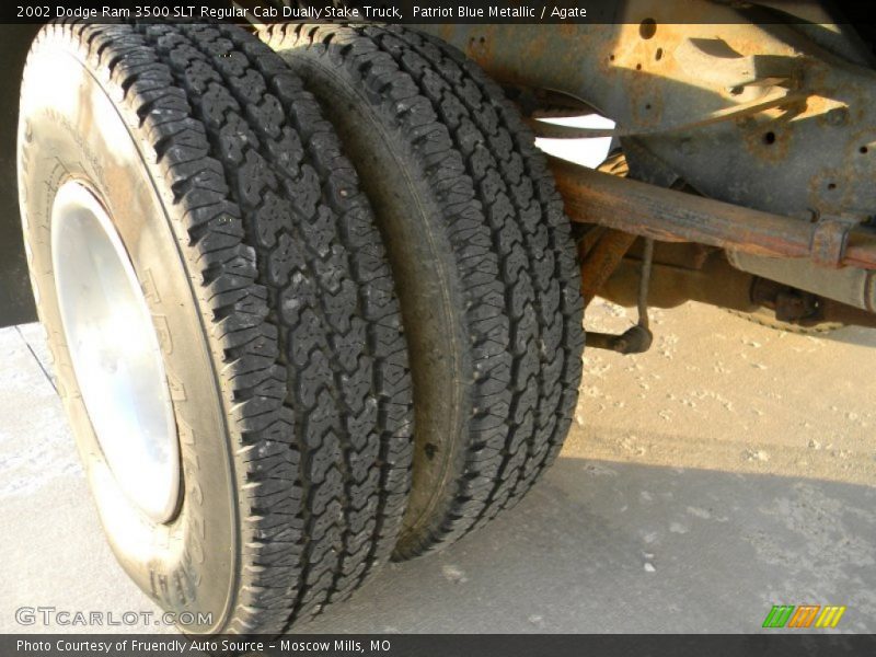 Patriot Blue Metallic / Agate 2002 Dodge Ram 3500 SLT Regular Cab Dually Stake Truck