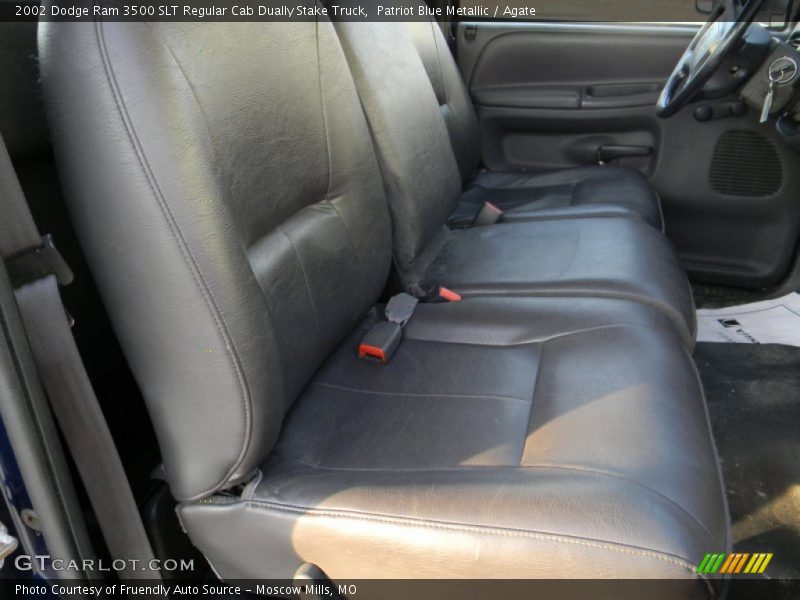 Patriot Blue Metallic / Agate 2002 Dodge Ram 3500 SLT Regular Cab Dually Stake Truck