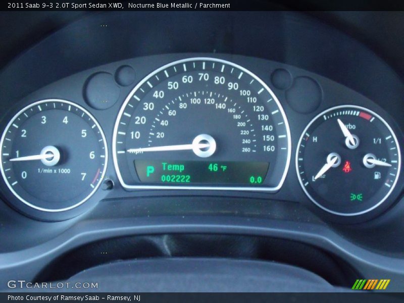  2011 9-3 2.0T Sport Sedan XWD 2.0T Sport Sedan XWD Gauges