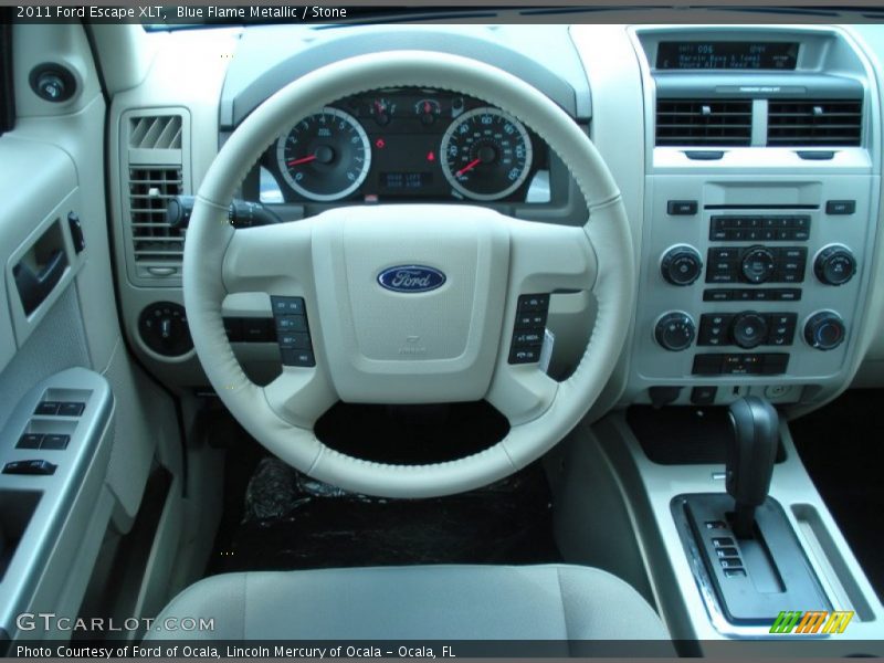 Blue Flame Metallic / Stone 2011 Ford Escape XLT