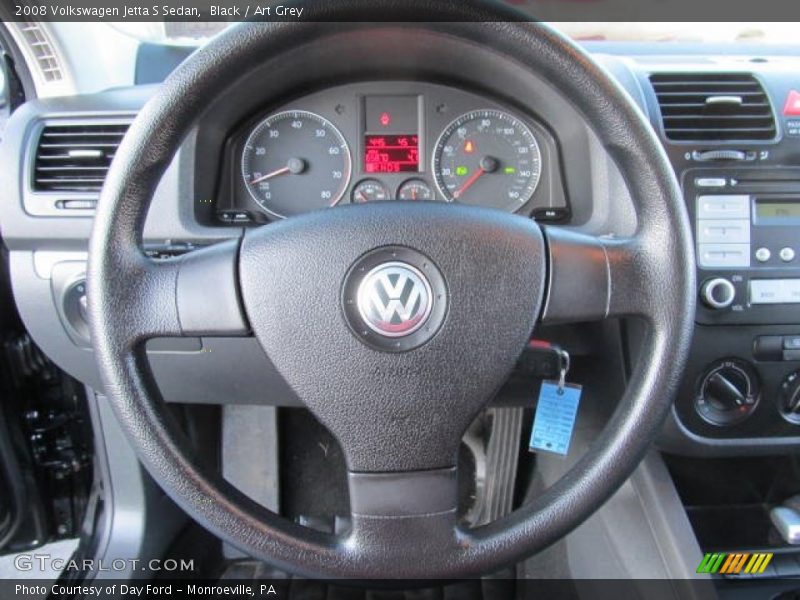 Black / Art Grey 2008 Volkswagen Jetta S Sedan