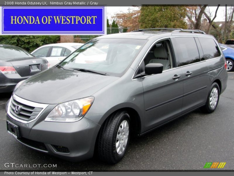 Nimbus Gray Metallic / Gray 2008 Honda Odyssey LX