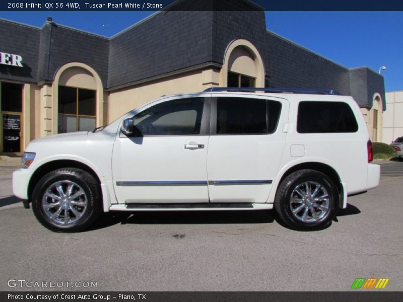 Tuscan Pearl White / Stone 2008 Infiniti QX 56 4WD