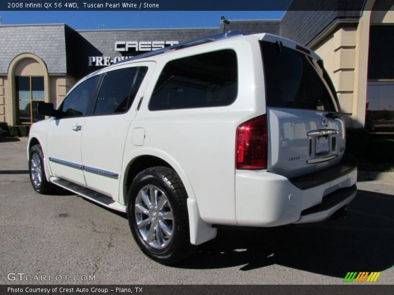 Tuscan Pearl White / Stone 2008 Infiniti QX 56 4WD