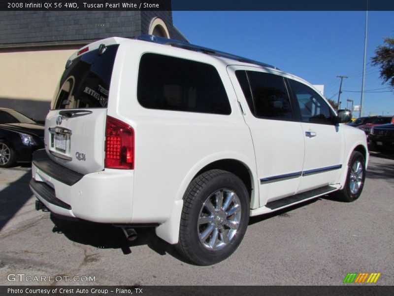 Tuscan Pearl White / Stone 2008 Infiniti QX 56 4WD