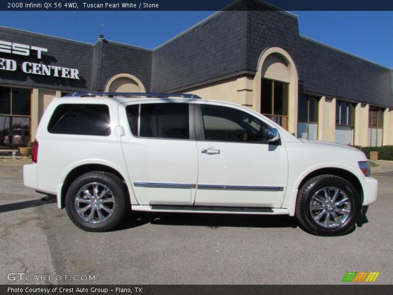Tuscan Pearl White / Stone 2008 Infiniti QX 56 4WD
