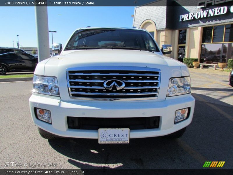 Tuscan Pearl White / Stone 2008 Infiniti QX 56 4WD