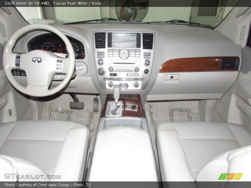 Tuscan Pearl White / Stone 2008 Infiniti QX 56 4WD