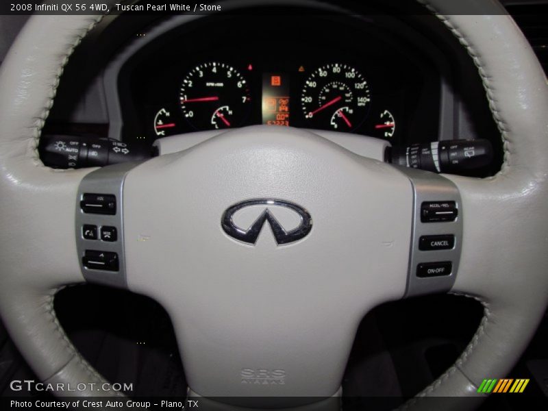 Tuscan Pearl White / Stone 2008 Infiniti QX 56 4WD
