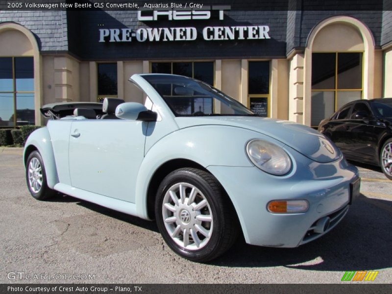 Aquarius Blue / Grey 2005 Volkswagen New Beetle GLS Convertible