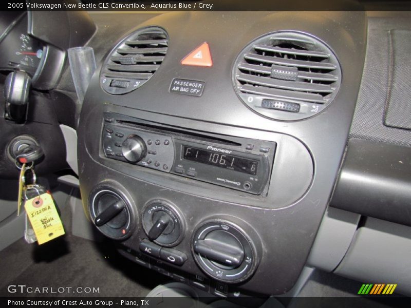 Aquarius Blue / Grey 2005 Volkswagen New Beetle GLS Convertible