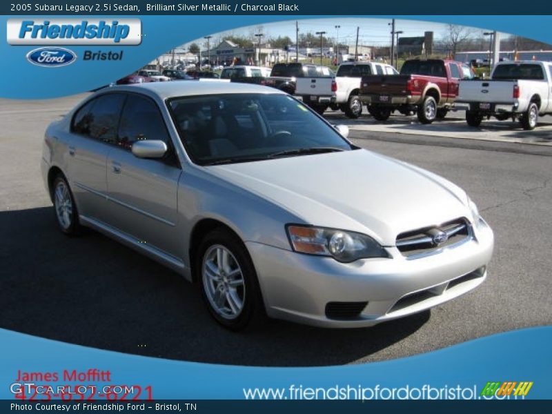 Brilliant Silver Metallic / Charcoal Black 2005 Subaru Legacy 2.5i Sedan