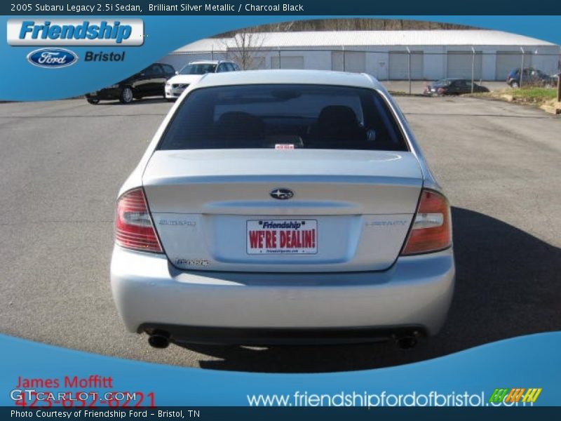 Brilliant Silver Metallic / Charcoal Black 2005 Subaru Legacy 2.5i Sedan