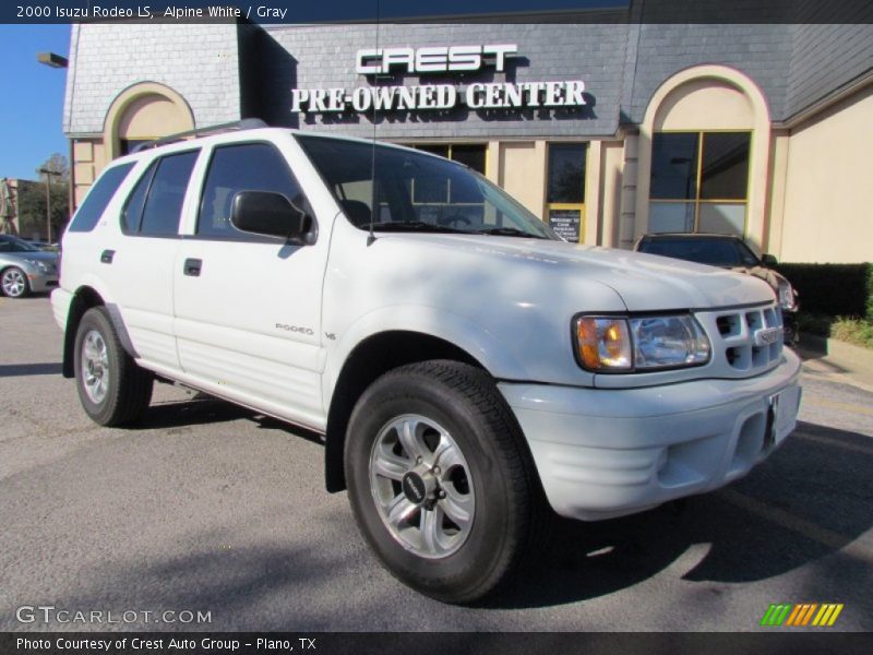 Alpine White / Gray 2000 Isuzu Rodeo LS