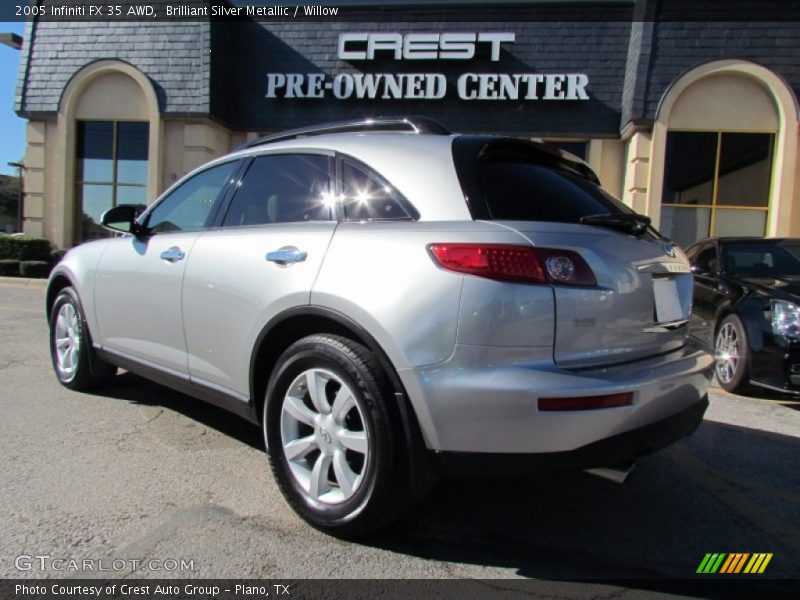 Brilliant Silver Metallic / Willow 2005 Infiniti FX 35 AWD