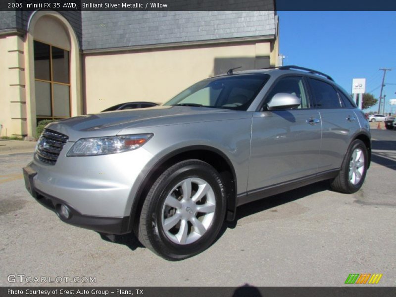 Brilliant Silver Metallic / Willow 2005 Infiniti FX 35 AWD