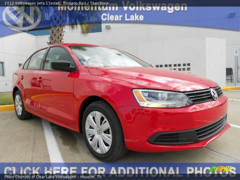 Tornado Red / Titan Black 2012 Volkswagen Jetta S Sedan