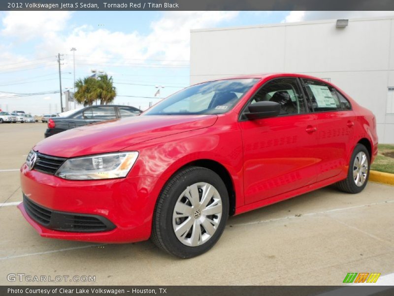 Tornado Red / Titan Black 2012 Volkswagen Jetta S Sedan