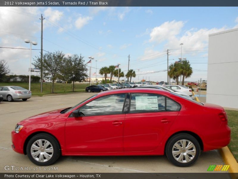 Tornado Red / Titan Black 2012 Volkswagen Jetta S Sedan
