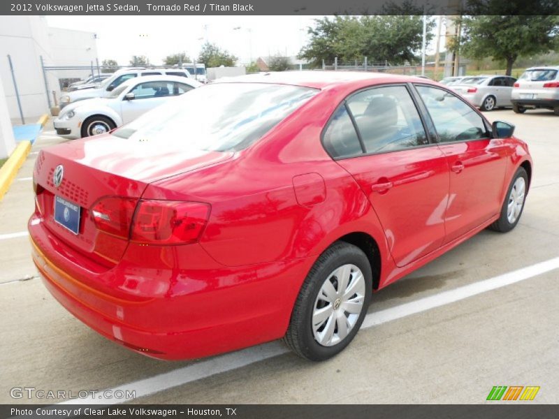Tornado Red / Titan Black 2012 Volkswagen Jetta S Sedan