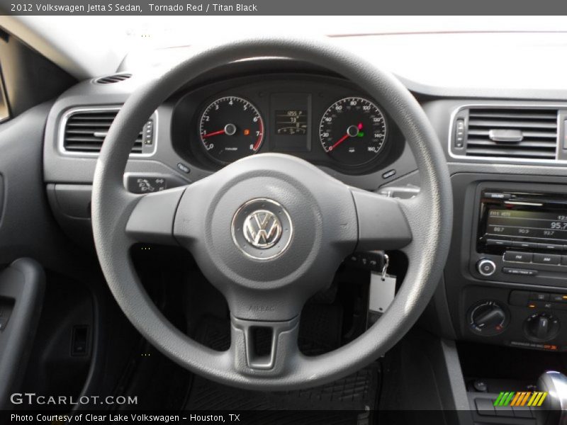 Tornado Red / Titan Black 2012 Volkswagen Jetta S Sedan