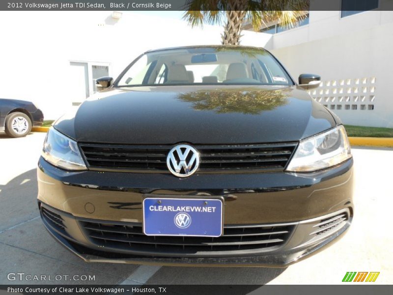 Black / Cornsilk Beige 2012 Volkswagen Jetta TDI Sedan