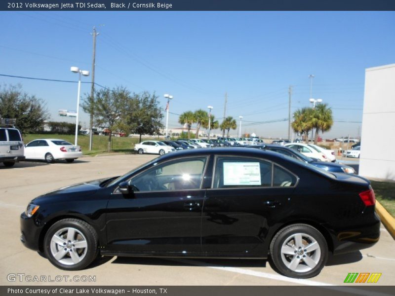 Black / Cornsilk Beige 2012 Volkswagen Jetta TDI Sedan