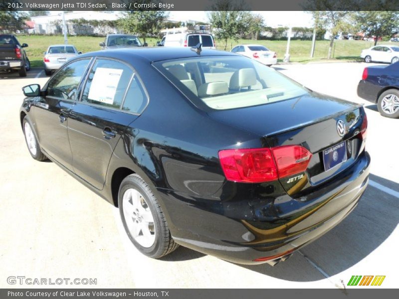 Black / Cornsilk Beige 2012 Volkswagen Jetta TDI Sedan