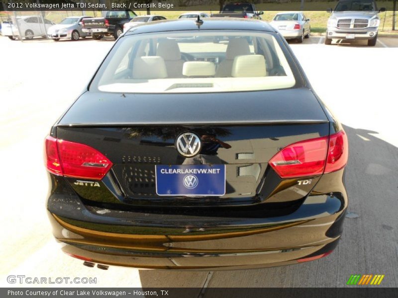Black / Cornsilk Beige 2012 Volkswagen Jetta TDI Sedan