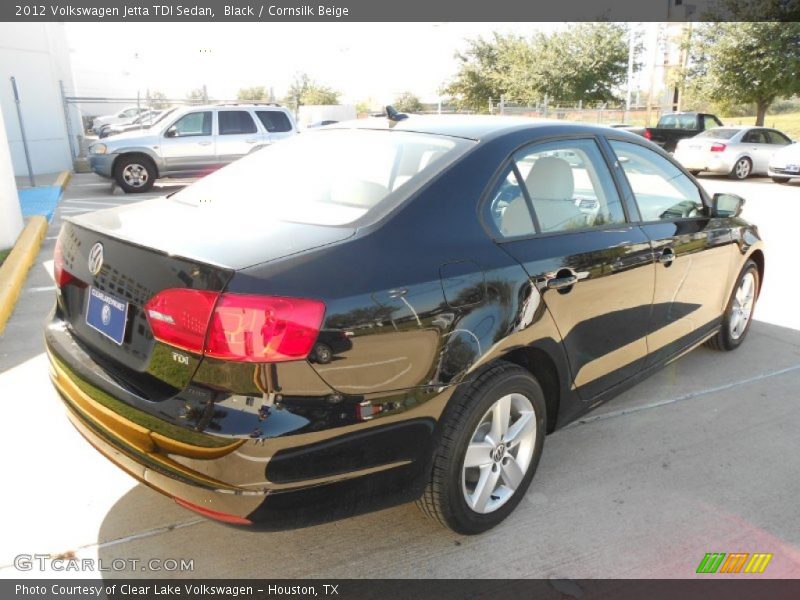 Black / Cornsilk Beige 2012 Volkswagen Jetta TDI Sedan