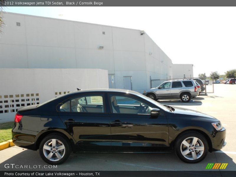 Black / Cornsilk Beige 2012 Volkswagen Jetta TDI Sedan