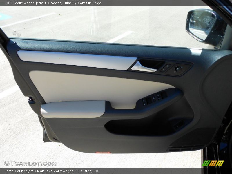 Black / Cornsilk Beige 2012 Volkswagen Jetta TDI Sedan