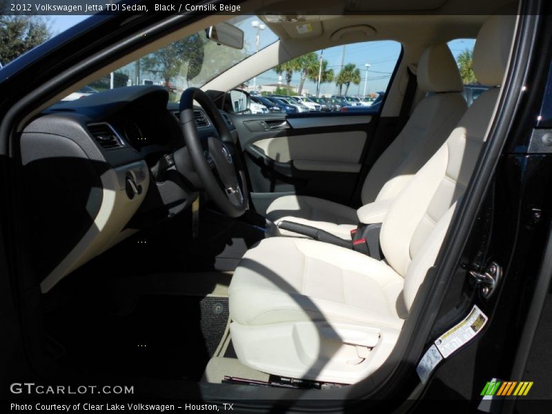 Black / Cornsilk Beige 2012 Volkswagen Jetta TDI Sedan