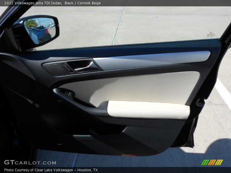 Black / Cornsilk Beige 2012 Volkswagen Jetta TDI Sedan