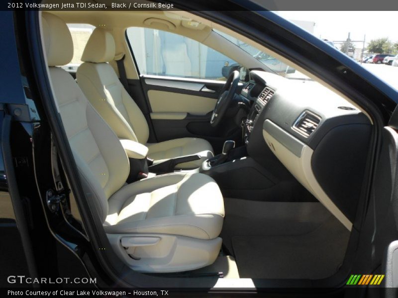 Black / Cornsilk Beige 2012 Volkswagen Jetta TDI Sedan