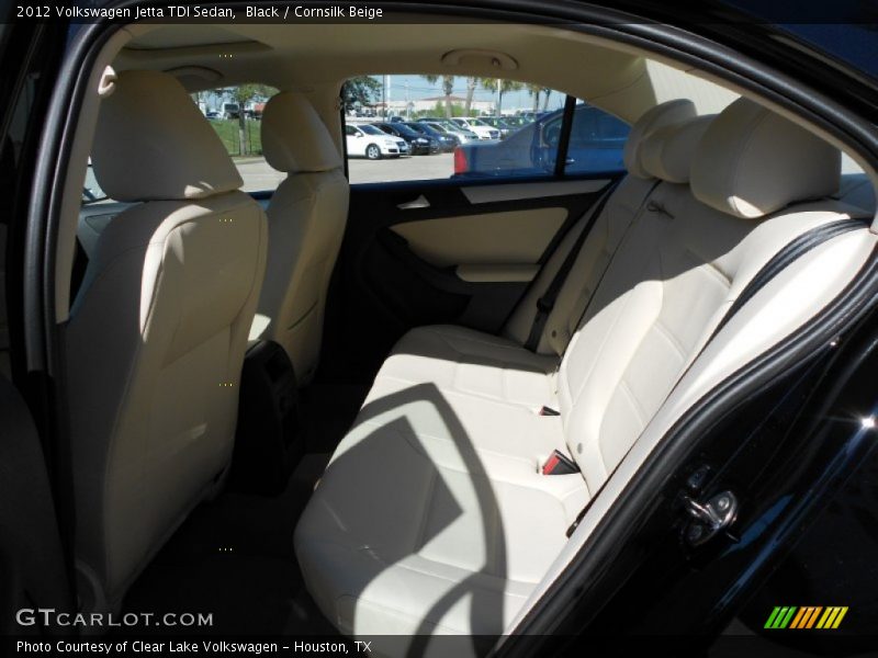 Black / Cornsilk Beige 2012 Volkswagen Jetta TDI Sedan