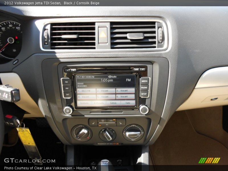 Black / Cornsilk Beige 2012 Volkswagen Jetta TDI Sedan