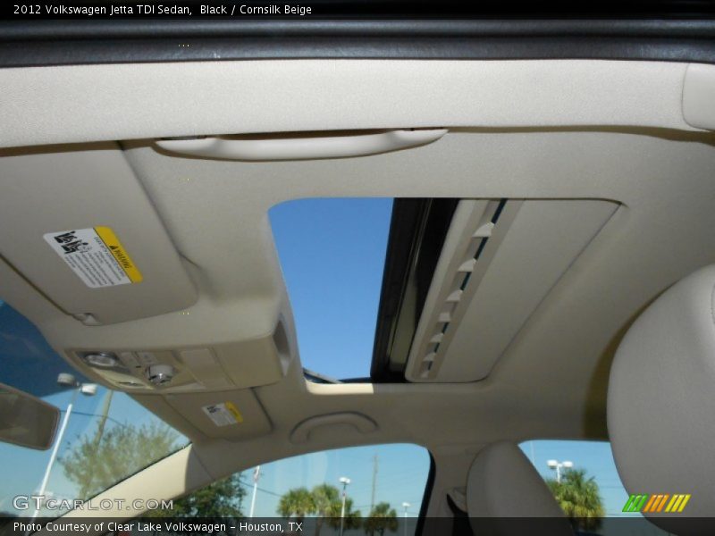 Black / Cornsilk Beige 2012 Volkswagen Jetta TDI Sedan