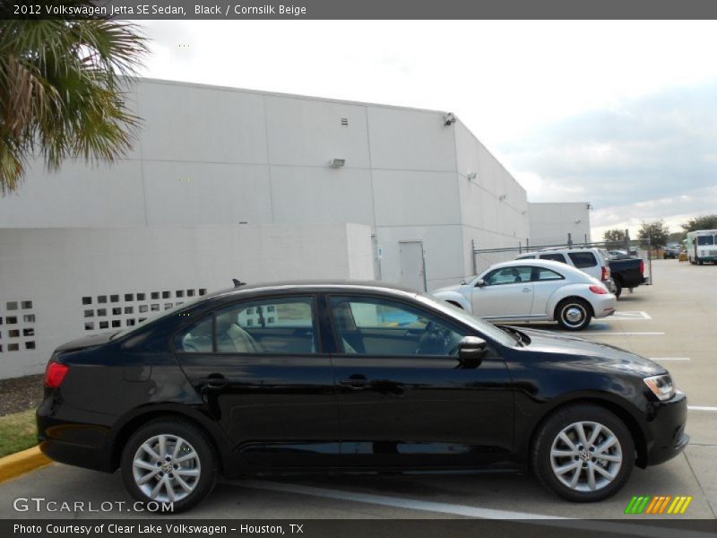 Black / Cornsilk Beige 2012 Volkswagen Jetta SE Sedan