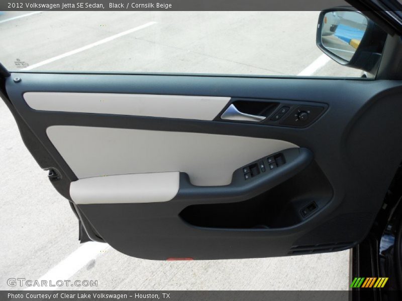 Black / Cornsilk Beige 2012 Volkswagen Jetta SE Sedan