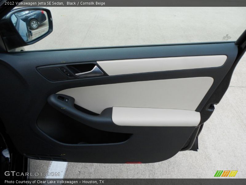 Black / Cornsilk Beige 2012 Volkswagen Jetta SE Sedan
