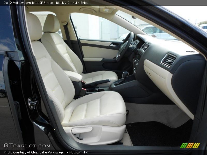 Black / Cornsilk Beige 2012 Volkswagen Jetta SE Sedan