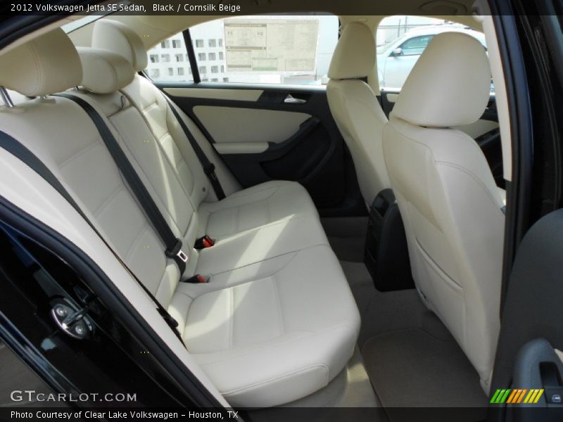 Black / Cornsilk Beige 2012 Volkswagen Jetta SE Sedan