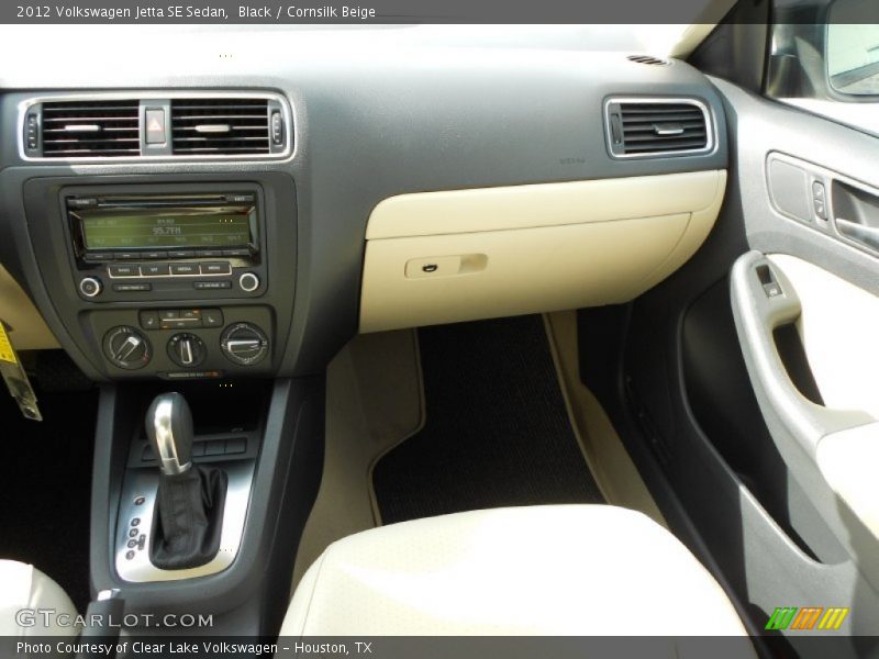 Black / Cornsilk Beige 2012 Volkswagen Jetta SE Sedan