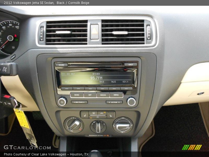 Black / Cornsilk Beige 2012 Volkswagen Jetta SE Sedan